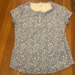Abercrombie Floral Henley Top (girls size 13-14)